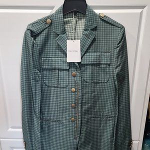 Valentino Four-Button Military Blazer